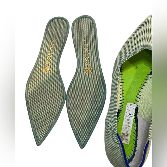 Rothy’s The Point Special Edition Mint Green Sz 9 Knit Flats - Picture 9 of 10